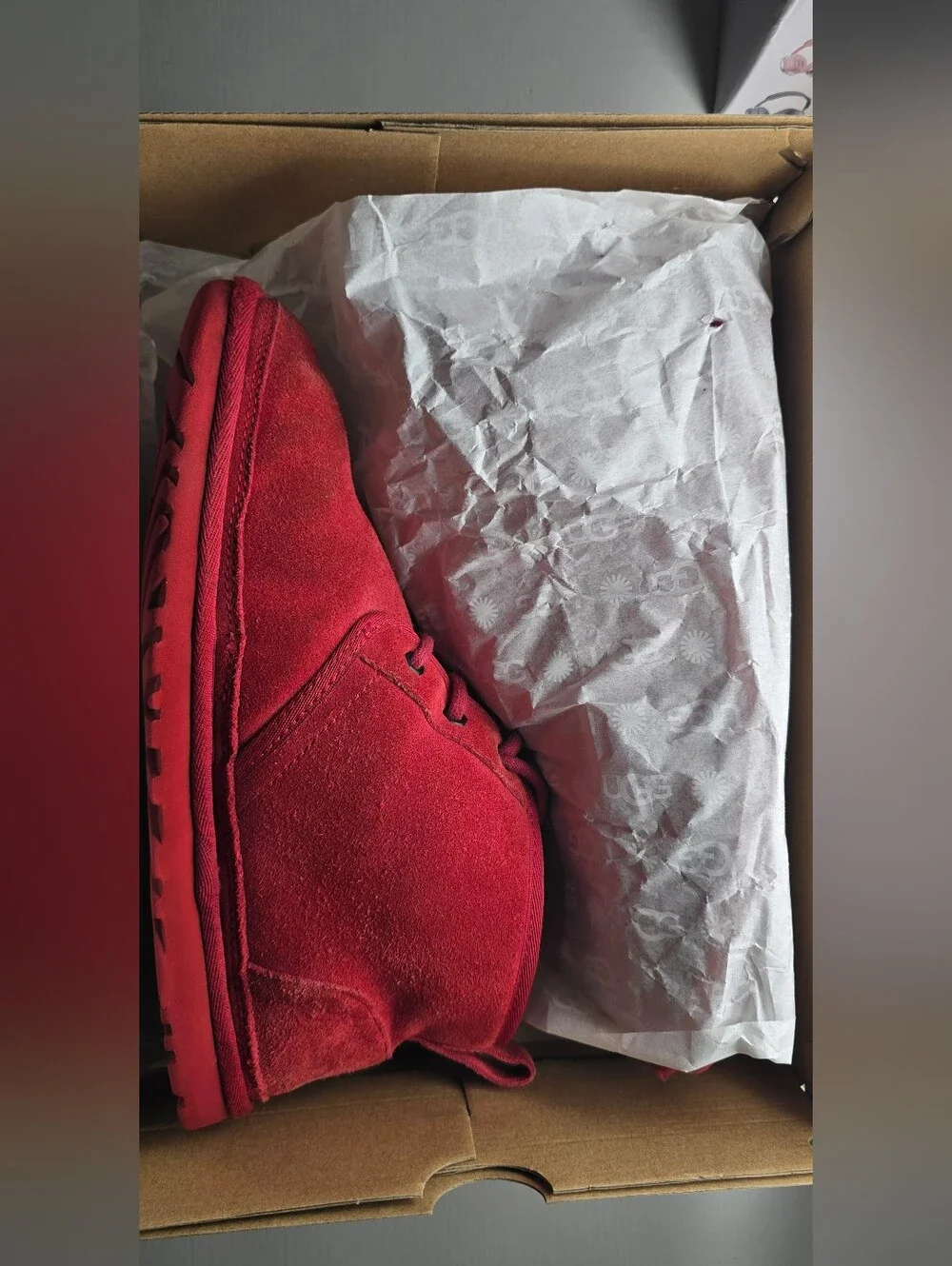 UGG Men's Red Suede Chukka Boots